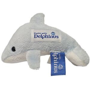 Sea World Swim with Delphinus Dophin Plush 4.5" Blue Stuffed Animal Small Toy